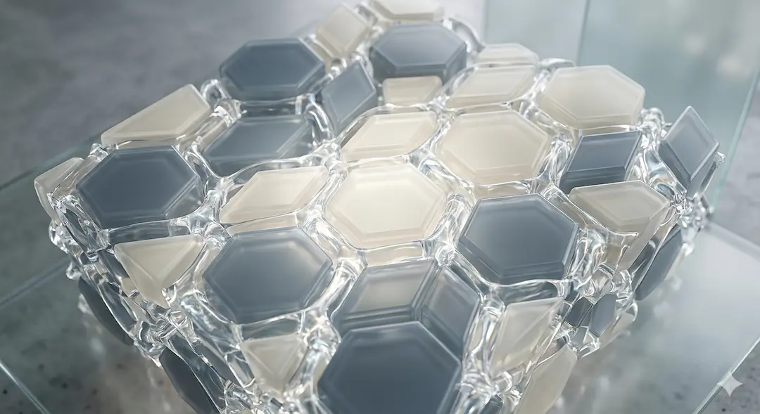 Abstract 3D clinical visualization of the skin barrier lipid matrix and four-pillar architecture for skin barrier repair.
